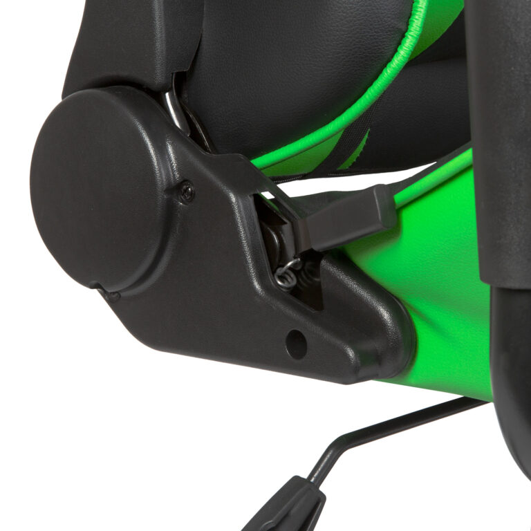 Gamer szék - derékpárnával, fejpárnával - zöld-fekete színben BMD1106GR