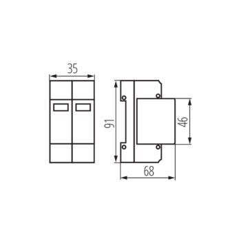 Kanlux 23922 KSD-T1T2 275/120 1P+N túlfeszültség korlátozó