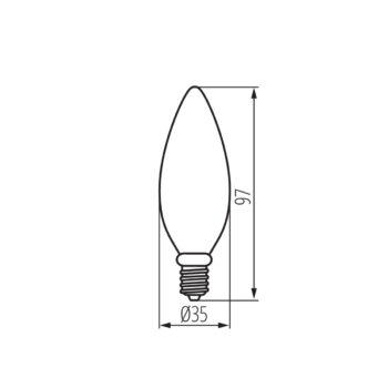 Kanlux XLEDEX C35 E14 3,8W-WW, 2700K, 806lm, 37340