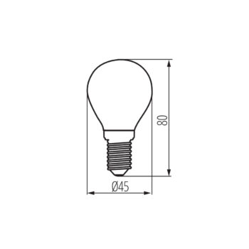 Kanlux XLEDEX G45 E14 3,8W-WW,2700K, 806lm, 37342