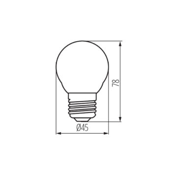 Kanlux XLEDEX G45E27 3,8W-WW, 2700K, 806lm,37344