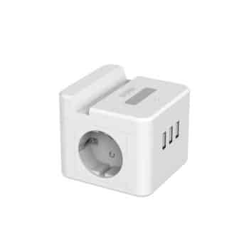 WinningStar DA01161 Kocka elosztó, 2-es + 3 x USB + beépített lámpa, 2 m