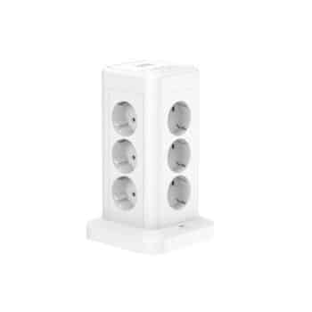 WinningStar  DA01163 Kocka elosztó, 12 dugalj, + 3 x USB + 1 x Type-C, 3 m