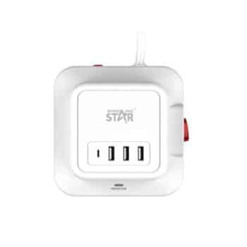 WinningStar DA01162 Kocka elosztó, 8-as + 3 x USB + 1 x Type-C, 3 m