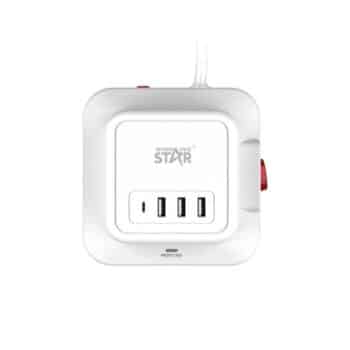 WinningStar  DA01163 Kocka elosztó, 12 dugalj, + 3 x USB + 1 x Type-C, 3 m