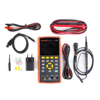 Maxwell 25360 Kézi oszcilloszkóp, akkumulátoros, 3.5" színes LCD, AC/DC, 400V, 40MHz, 2 csatorna, 8K/4K