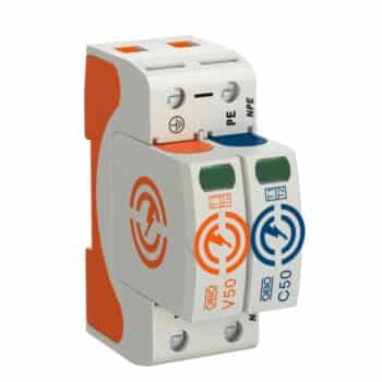 Obo T1+T2 típusú SPD, V50, 1-pólus+NPE, 280 V túlfeszültség levezető 5093522