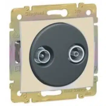 Legrand Valena 774334 TV-RD aljzat átmenő, 1,5dB elefántcsont
